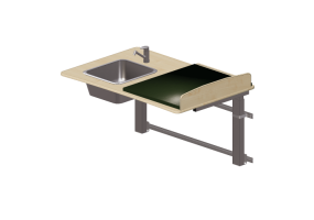 Accessoires 3D - Table &agrave; langer avec lavabo - Jeltec - Elit Vagg 120V