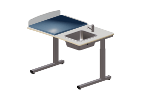 3D Zubeh&ouml;r - Wickeltisch mit Waschbecken - Jeltec - Elit 120H