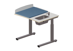 3D Zubeh&ouml;r - Wickeltisch mit Waschbecken - Jeltec - Elit 100H