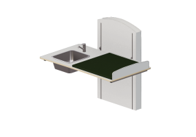 Acess&oacute;rios 3D - Banheiro com trocador ajust&aacute;vel - Jeltec - Lyfta Vagg 140V