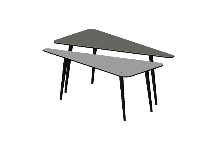 Tavoli 3D - Set di due tavoli - Kare - 81141 - Kare Tavoli 3D - Set di due tavoli - Kare - 81141 - Kare