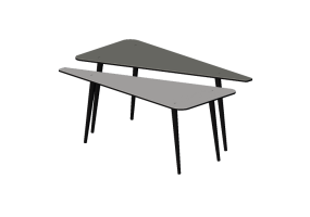 3D Tisch - Set mit zwei Tischen - Kare - 81141
