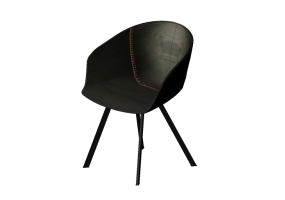 Cadeira 3D - Cadeira com apoio de bra&ccedil;o Lounge castanho - Kare &ndash; 82227
