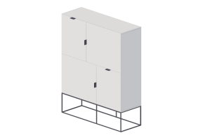 Meubles 3D - Commode madia alta Cloud 5 &ndash; Kare - 81918