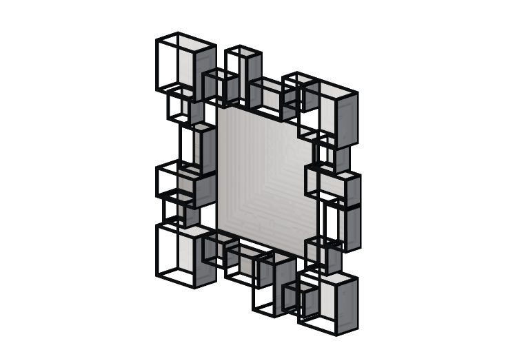 Accessori 3D - Specchio - Kare - 80794 - Kare Accessori 3D - Specchio - Kare - 80794 - Kare