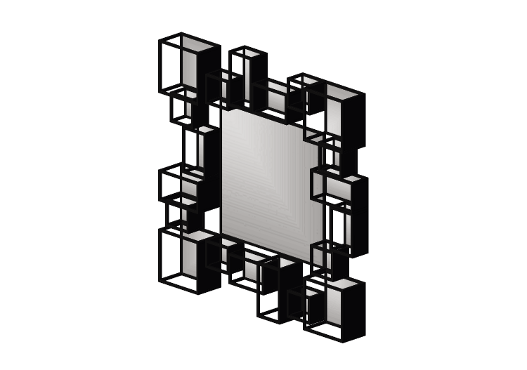 3D Accessories - Square mirror - Kare - 80794 - Kare 3D Accessories - Square mirror - Kare - 80794 - Kare