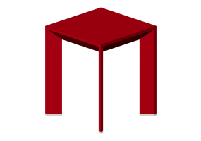 Tables 3D - Table basse 40x40x48 cm - Karl Andersson & S&ouml;ner - Chamfer - CHS 4040