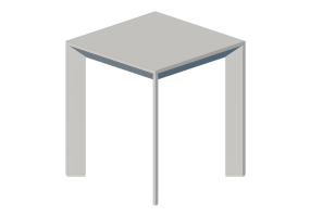 Tables 3D - Table basse 55x55x62 cm - Karl Andersson & S&ouml;ner - Chamfer - CHS 5555