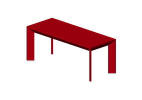 Tables 3D - Table basse 100x40x40 cm - Karl Andersson & S&ouml;ner - Chamfer - CHS 10040