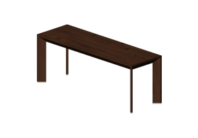 Tables 3D - Table basse 125x40x48 cm - Karl Andersson & S&ouml;ner - Chamfer - CHS 12540