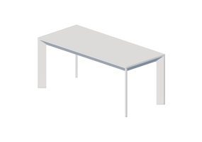 Tables 3D - Table basse 125x55x53 cm - Karl Andersson & S&ouml;ner - Chamfer - CHS 12555
