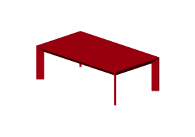 3D Tisch - Kaffeetisch 125x70x40 cm - Karl Andersson & Söner - Chamfer - CHS 12570