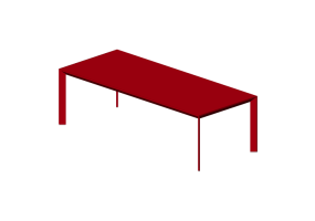Tables 3D - Table 240x100x72 cm - Karl Andersson & S&ouml;ner - Chamfer - CHM 240100