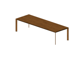 Tables 3D - Table 300x100x72 cm - Karl Andersson & S&ouml;ner - Chamfer - CHM 300100