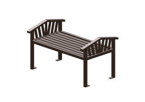 Benches and Planters 3D - Metal bench - Keystone Ridge Designs - AC14