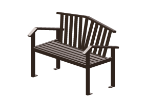 Benches and Planters 3D - Metal bench - Keystone Ridge Designs - AC24