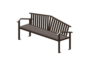 Benches and Planters 3D - Metal bench - Keystone Ridge Designs - AC26