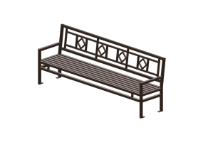 Benches and Planters 3D - Metal bench - Keystone Ridge Designs - AR28