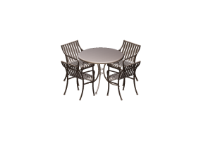 Bancos y Macetas 3D - Composici&oacute;n de mesa y sillas de metal - Keystone Ridge Designs - CY-1