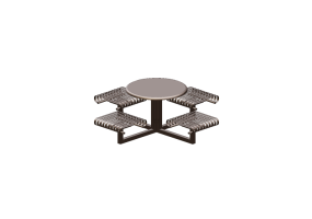 Benches and Planters 3D - Metallic table and chair composition - Keystone Ridge Designs - HP6-1RD