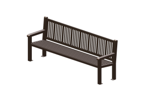 3D Sitzb&auml;nke und Pflanzengef&auml;&szlig;e - Metallbank - Keystone Ridge Designs - RE28