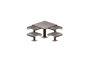 Bancos y Macetas 3D - Composici&oacute;n de mesa y sillas de metal - Keystone Ridge Designs - SY6-1SQ