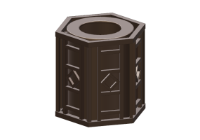 3D Accessories - Garbage bin - Keystone Ridge Designs - AR3-22-elev
