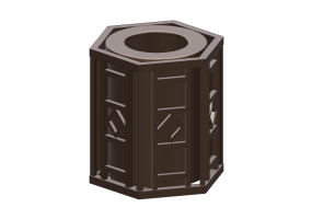 Accessoires 3D - Corbeille - Keystone Ridge Designs - AR3-32-elev