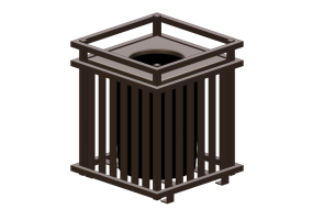 3D Accessories - Garbage bin - Keystone Ridge Designs - MC3-22-elev