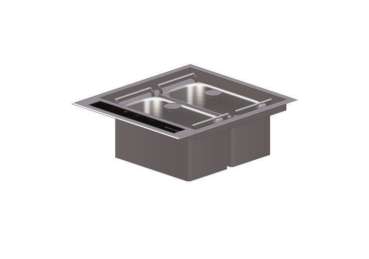 Electroménagers 3D - Plan cuisson avec deux plaques à... Electroménagers 3D - Plan cuisson avec deux plaques à...