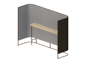 Escritorios 3D - Pared de tela con mesa - Kokuyo - Inframe- SN TWH318