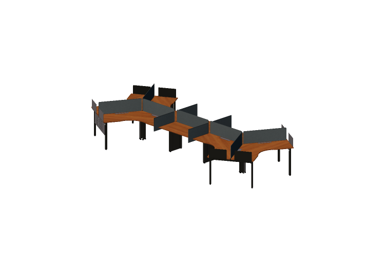3D Schreibtische - Schreibtisch aus Holz - Kokuyo - Arch -... 3D Schreibtische - Schreibtisch aus Holz - Kokuyo - Arch -...