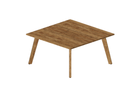 3D Desks - Wooden Desk - Kokuyo - Solana - DSL KD1414MW