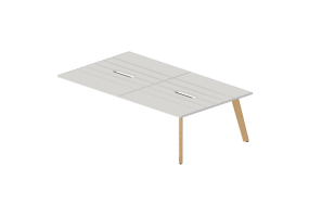 Escritorios 3D - Escritorio modular de madera lacada - Kokuyo - Solana - DSL KE2414MM PW1
