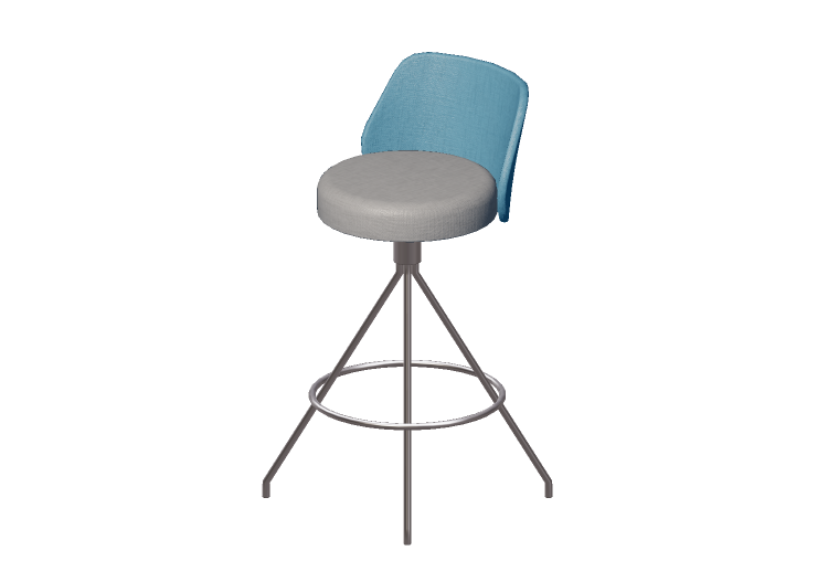 Cadeira 3D - Banqueta em tecido - Kokuyo - Coode - CK... Cadeira 3D - Banqueta em tecido - Kokuyo - Coode - CK...