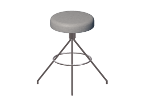 Cadeira 3D - Banqueta em tecido - Kokuyo - Coode - CK K3090SAAGNED
