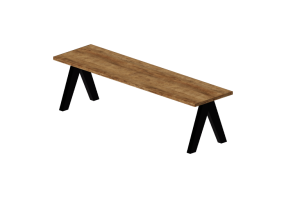 3D Chairs - Wooden Bench - Kokuyo - Ingreen - NIG B1504Z W2BWD21