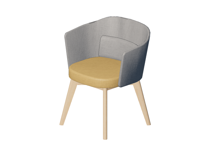 3D Arm Chairs - Fabric Armchair - Kokuyo - Coode - CK... 3D Arm Chairs - Fabric Armchair - Kokuyo - Coode - CK...