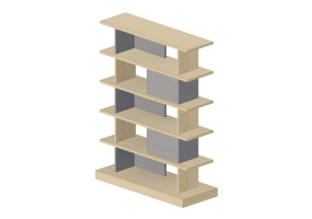 Biblioth&egrave;que 3D - Buffet en bois - Kokuyo - Days Office Boundary - XY BWSSHW156MC0M