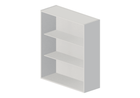 Biblioth&egrave;que 3D - Biblioth&egrave;que en bois laqu&eacute; - Kokuyo - Edia - BWU K59SAW