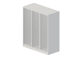 Bookshelves and Containers 3D - Storage box in lacquered wood - Kokuyo - Edia - BWU PA159SAWN