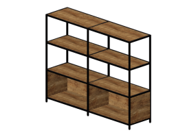 3D B&uuml;cherregal und Beh&auml;lter - Anrichte aus Holz - Kokuyo - Juke