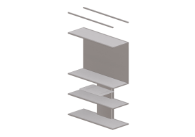 Librerie e Contenitori 3D - Mensola in metallo - Kokuyo - Juke - SJK DSP5S