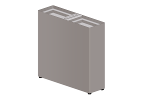3D Zubehör - Pflanzengefäß aus Metall - Kokuyo - Patio - APB PPT0807B SAA1
