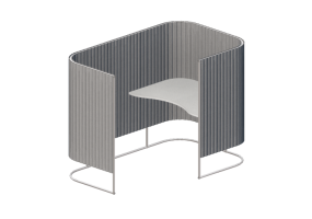 Accessori 3D - Parete in tessuto con tavolo - Kokuyo - Inframe - SN TSQ13RWMAWGNEDN