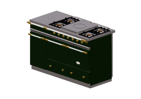 Cocinas 3D - Cocina a gas - Lacanche - Cluny