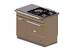 Cocinas 3D - Cocina a gas - Lacanche - Chassagne Saulieu