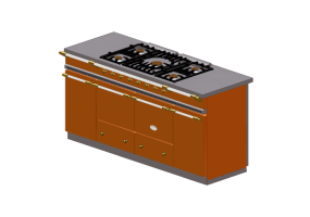 3D Kitchens - Gas Cooker - Lacanche - Cluny