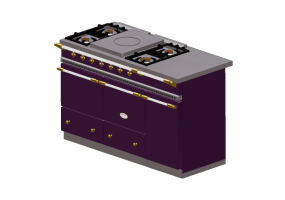 Cozinhas 3D - Fogão a gás - Lacanche - Cluny