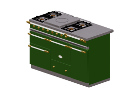 Cozinhas 3D - Fogão a gás - Lacanche - Chagny